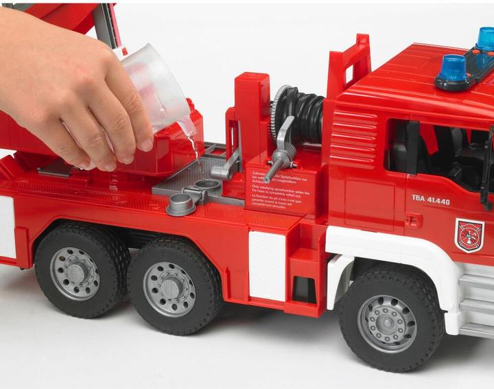 Actual product image Bruder Man fire department with turntable ladder