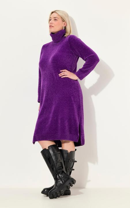 Produktbild Ulla Popken Chenille-Kleid, Strukturstrick, Rollkragen, Langarm (46, 48)