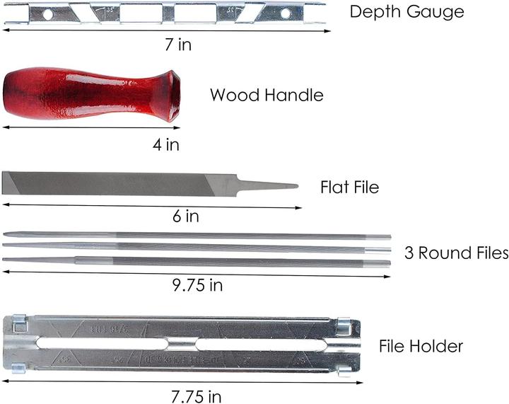 Actual product image Poweka Saw chain sharpener sets