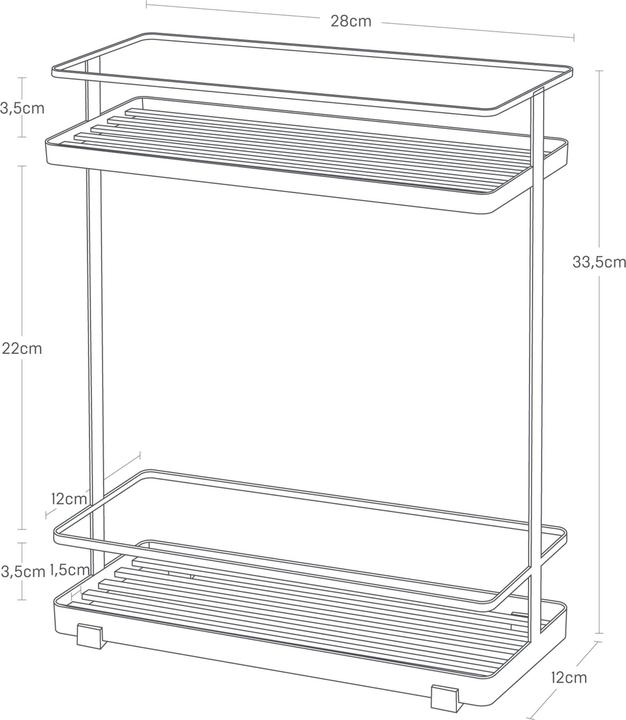 Actual product image Yamazaki Tower (12 x 28 x 33.50 cm)