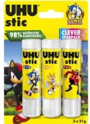 Produktbild UHU stic Klebestift BTS 2025, ohne Lösungsmittel, 3 x 8,2 g