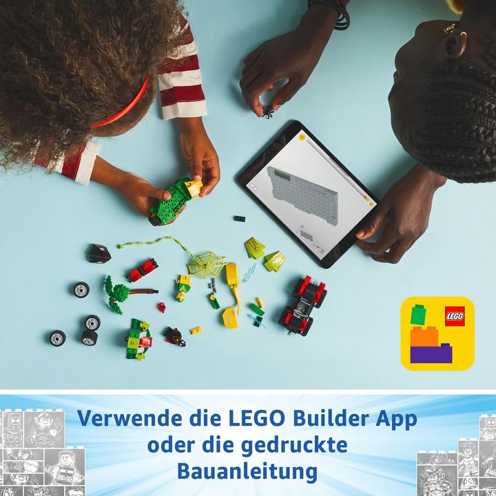 Produktbild LEGO Actionspass mit Spin und Electro in ihren Dino-Flitzern (11198, LEGO Marvel)