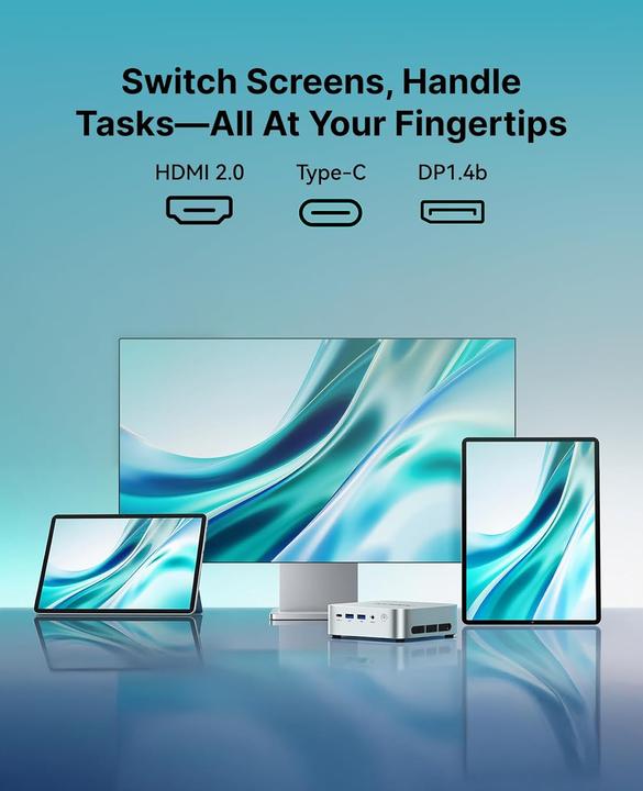 AceMagic Mini PC mit AMD Ryzen 4300U, Windows 11 Pro (1000 GB, 16 GB)