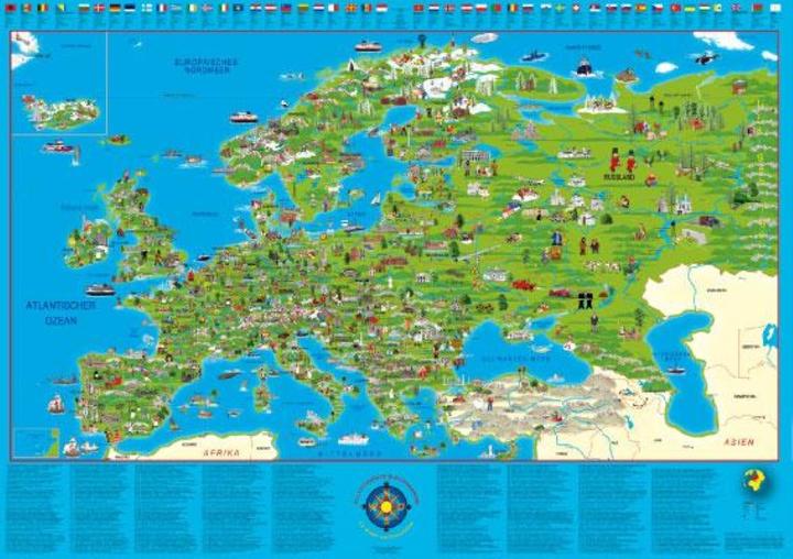 Actual product image Europe children map poster