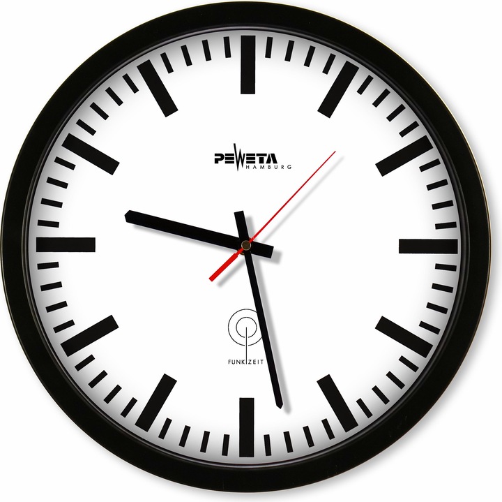 Produktbild Peweta Uhren 55.131.311 Funkuhr 1.5Vf.innen O350mm wses (35 cm)
