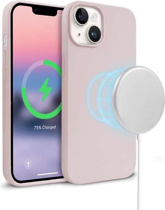 Produktbild Crong Color Cover Magnetic - Hülle für iPhone 14 MagSafe (Sandrosa) (Apple iPhone 14)