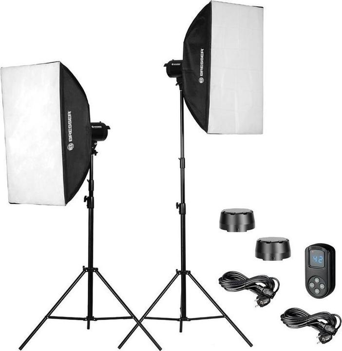 Productafbeelding Bresser Fotostudio set -BR-60S LED kit - Incl. 2 lampen en Dimbaar (Studiolicht)