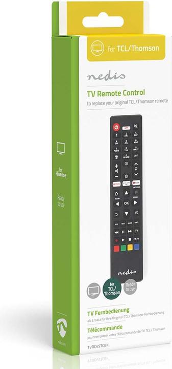 Actual product image Nedis Replacement remote control | Suitable for: TCL/Thomson | Fixed | 1 device | Amazon Prime / Netflix (Device-specific remote control, Infrared)