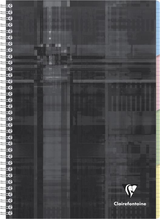 Image du produit Clairefontaine Cahier à spirales avec index (A4, Quadrillé, Couverture rigide)