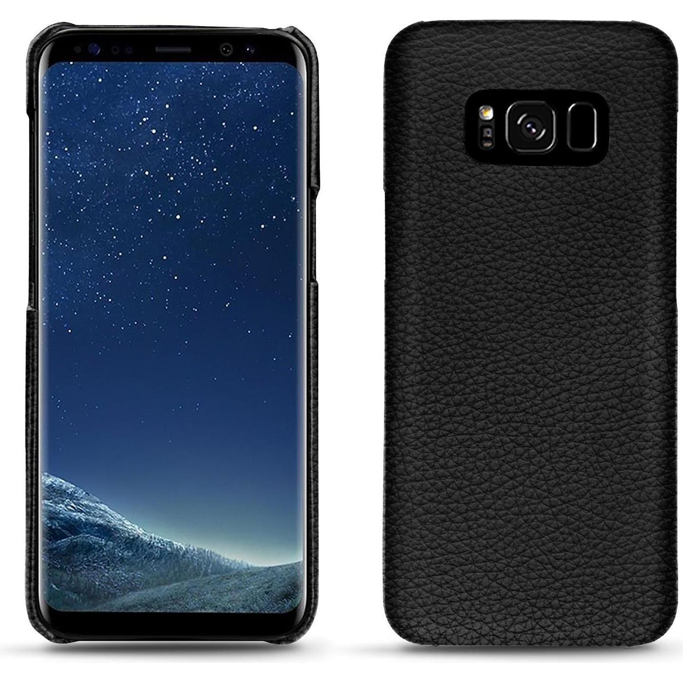 Noreve Lederschutzhülle (Samsung Galaxy S8+), Smartphone Hülle, Schwarz