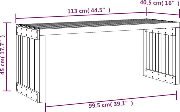 Produktbild vidaXL Gartenbank