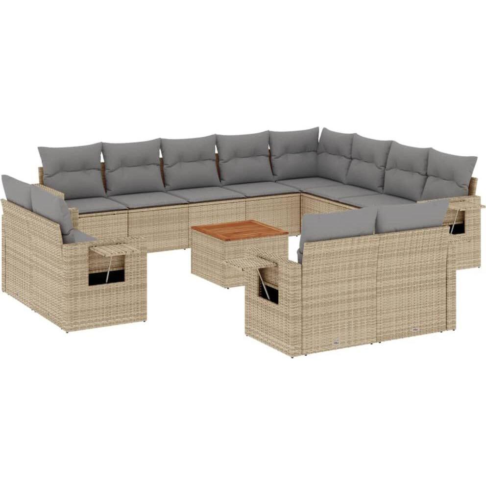 VidaXL, Gartenlounge, 10-tlg. Garten-Lounge-Set mit Kissen