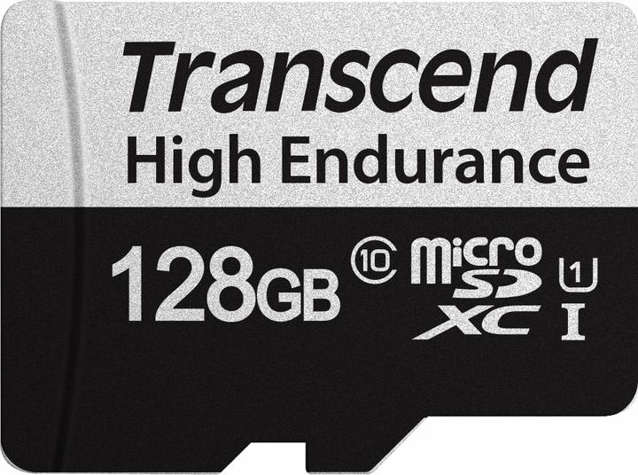 Actual product image Transcend microSDXC 350V 128GB Class 10 UHS-I U1 (128 GB, microSDXC, U1, UHS-I)