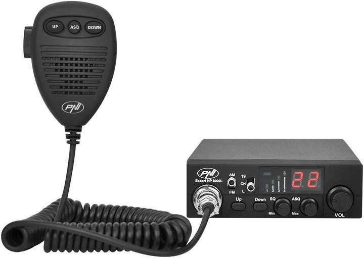 Productafbeelding PNI CB-radio Escort HP 8000L met instelbaar ASQ, 12V, 4W, slot, sigarettenaanstekeraansluiting i