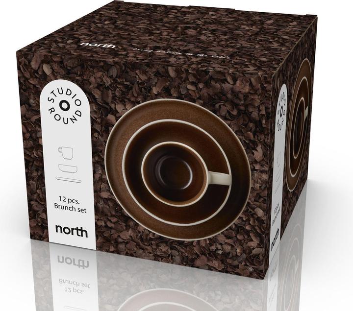 Actual product image Studio Round Speise-Service North 12-teilig, Braun (12 pcs.)