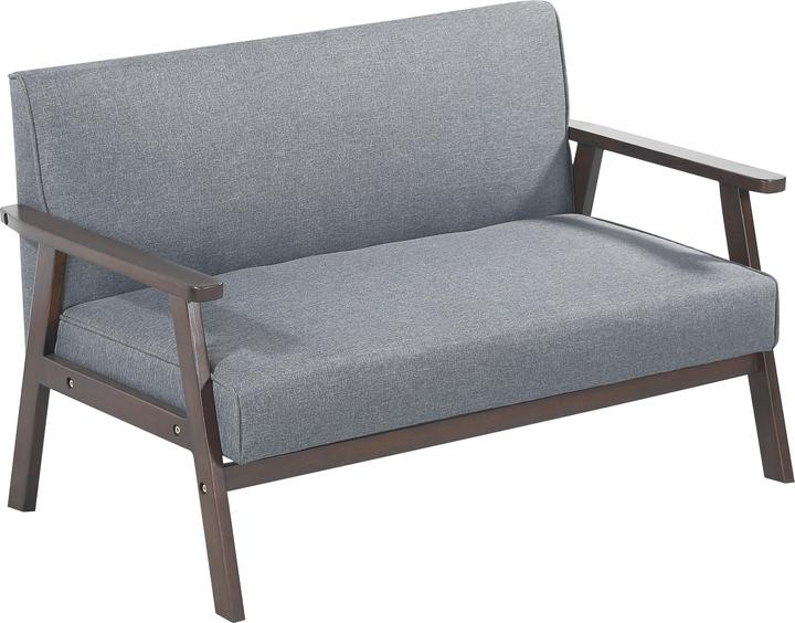 Produktbild En.Casa 2-Sitzer Polstersofa Kinda 121x69x75 cm Grau (2-Sitzer)