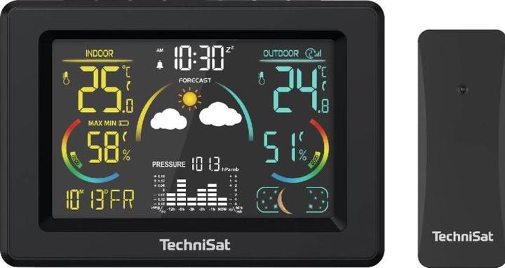 TechniSat iMETEO 600 schwarz / Wetterstation / LCD-Display / Temperatur / Luftfeuchtigkeit / Druck