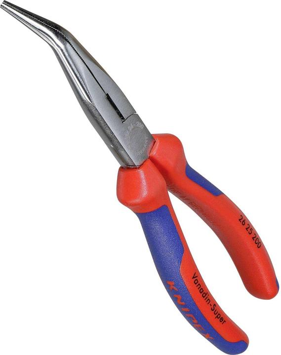 Productafbeelding Knipex Platte rondneus tang met snijkant (Ooievaarsneus tang) 26 25 200 (200 mm)