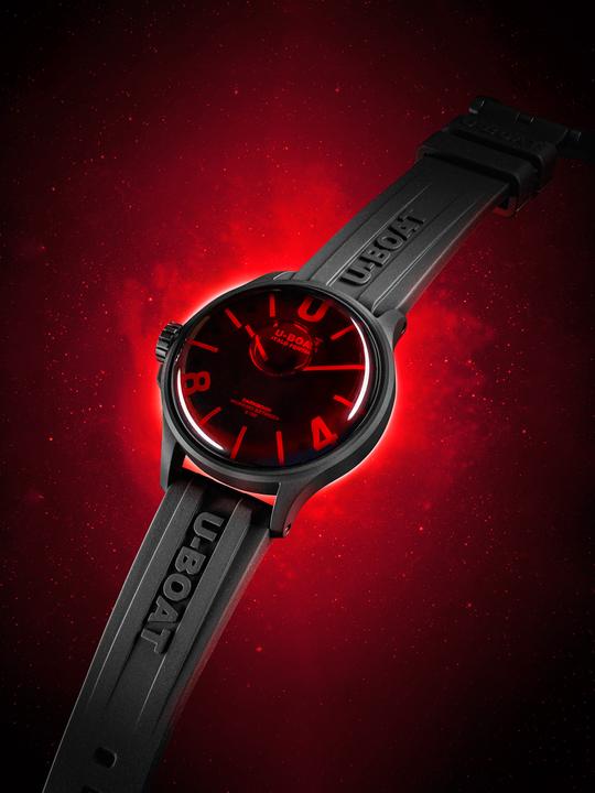 Produktbild U-Boat 9306 Darkmoon Red Glass PVD Herrenuhr 40mm 5ATM (Analoguhr, 40 mm)