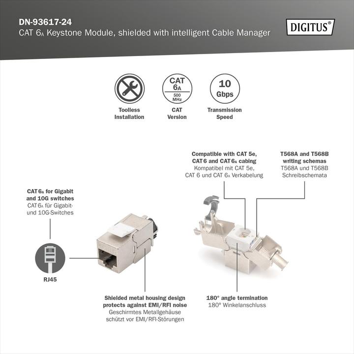 Actual product image Digitus CAT 6A Keystone Module,gesch. (Keystone module)