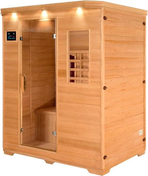 Home Deluxe Cabine infrarouge IKENNA L - 153x110cm pour 3 personnes - Cabine infrarouge de 2400 watts
