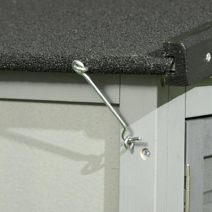 Image du produit PawHut Kaninchenstall Tannenholz Grau