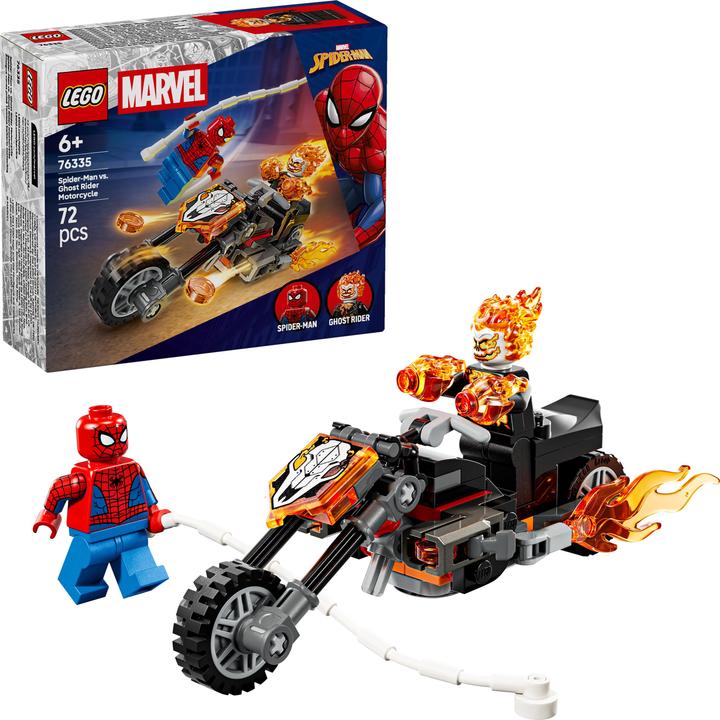 Produktbild LEGO Super Heroes Spider-Man vs. Ghost Rider auf seinem Motorrad (76335, LEGO Marvel)
