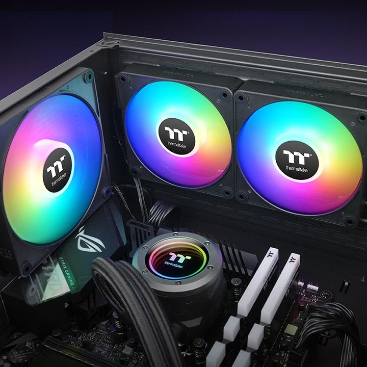 Actual product image Thermaltake PC CASE FAN CT120 EX ARGB SYNC 3 FAN BLACK CL-F181-PL12SW-A (120 mm, 3 x)