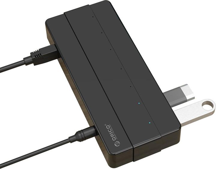 Produktbild Orico Converter Hub H7928-U3-V1 7x USB-A 3.0 - black (USB-A, 7 Ports)