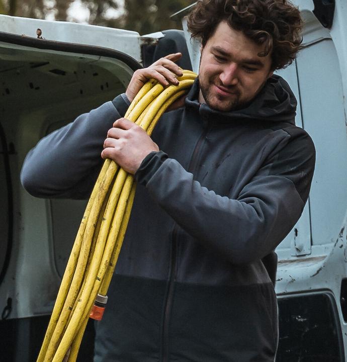 Produktbild Projob Kapuzenjacke mit elastischen Softshell Elementen (XL)