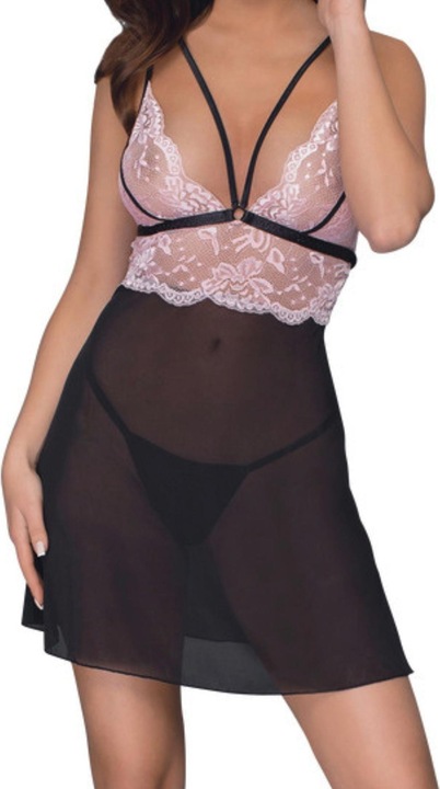 Actual product image Cottelli Collection Babydoll black/pink (XL)