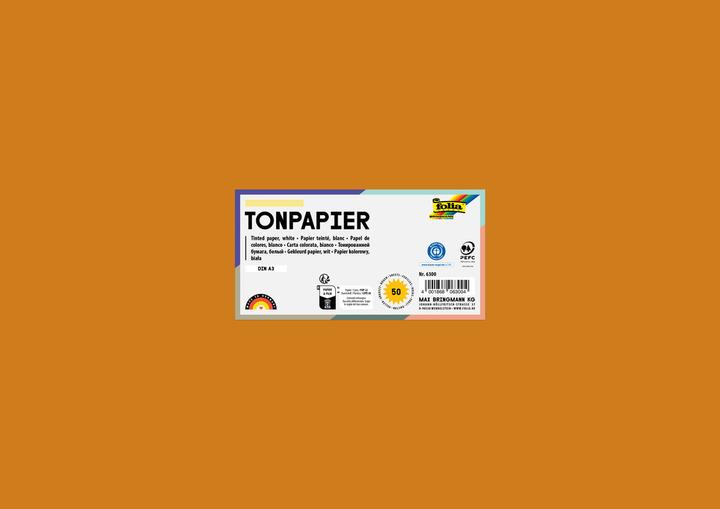 Produktbild Folia Tonpapier, DIN A3, 130 g/qm, terracotta (130 g/m²)