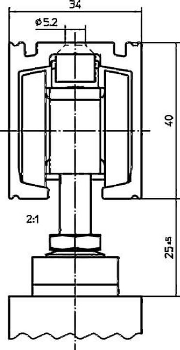 Actual product image Geze Perlan 140 SoftStop 80 kg EV 1 Extension set 750 - 1290 mm