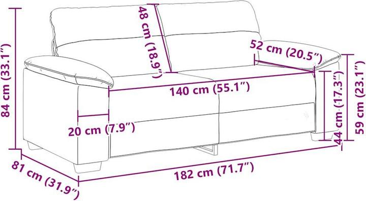 Produktbild vidaXL 2er-Sofa (2-Sitzer)