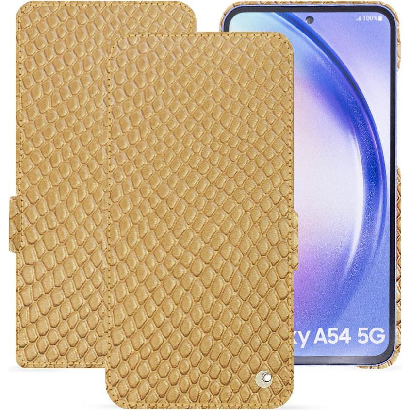 Noreve Lederschutzhülle horizontal (Samsung Galaxy A54 5G), Smartphone Hülle, Beige