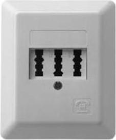 Actual product image Ze-Kom TAE triple socket: TAE 2 x 6/6 AP NF/F, pure white (1-673.05.5.19)