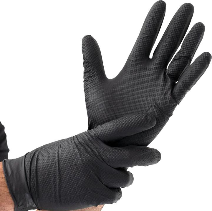 Image du produit Hygostar Gant en nitrile ""POWER GRIP"", L, noir non poudré, longueur : 240 mm, ambidextre, côté intérieur (L)