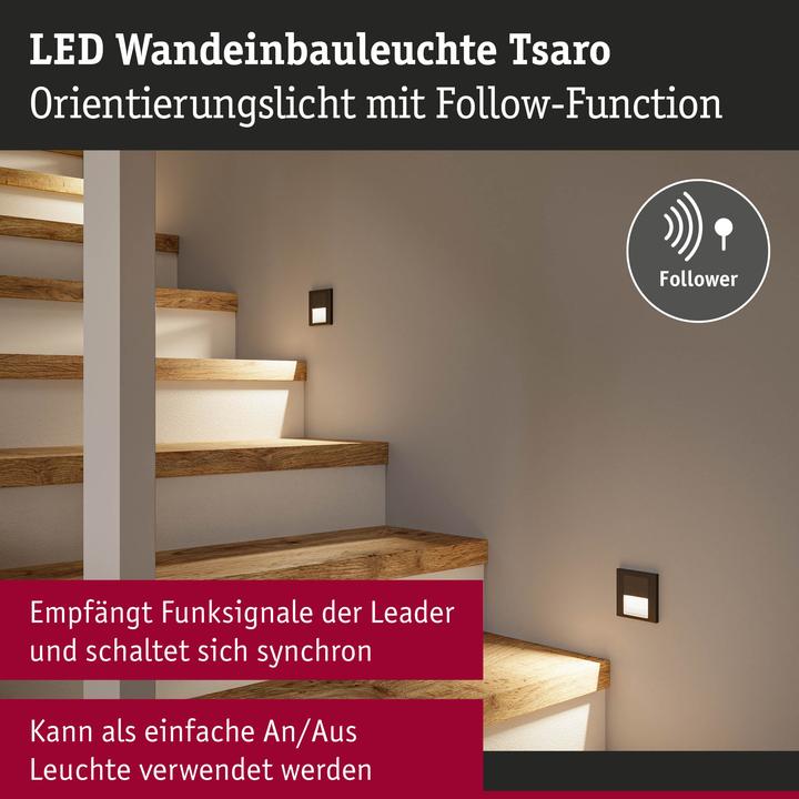Produktbild Paulmann Wand Ebl Set 1x1w LED (Tsaro Eckig Schwarz) (120 lm)