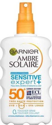 Garnier Ambre Solaire Sensitive Expert+, Körperspray, SPF 50+, 200ml (Sonnenspray, SPF 50+, 200 ml)