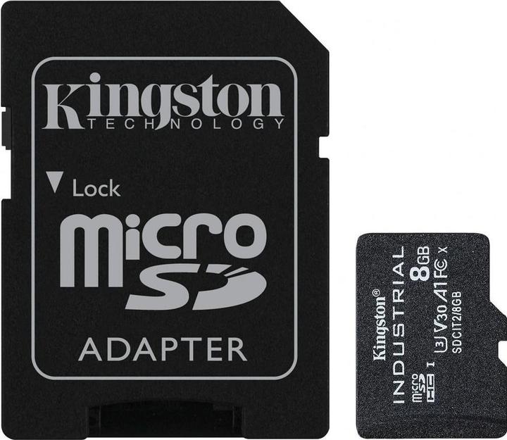 Actual product image Kingston Industrial (8 GB, SDHC, SDXC, U3, UHS-I)