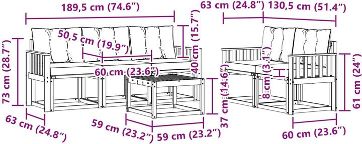 Produktbild vidaXL Outdoor-Sofa