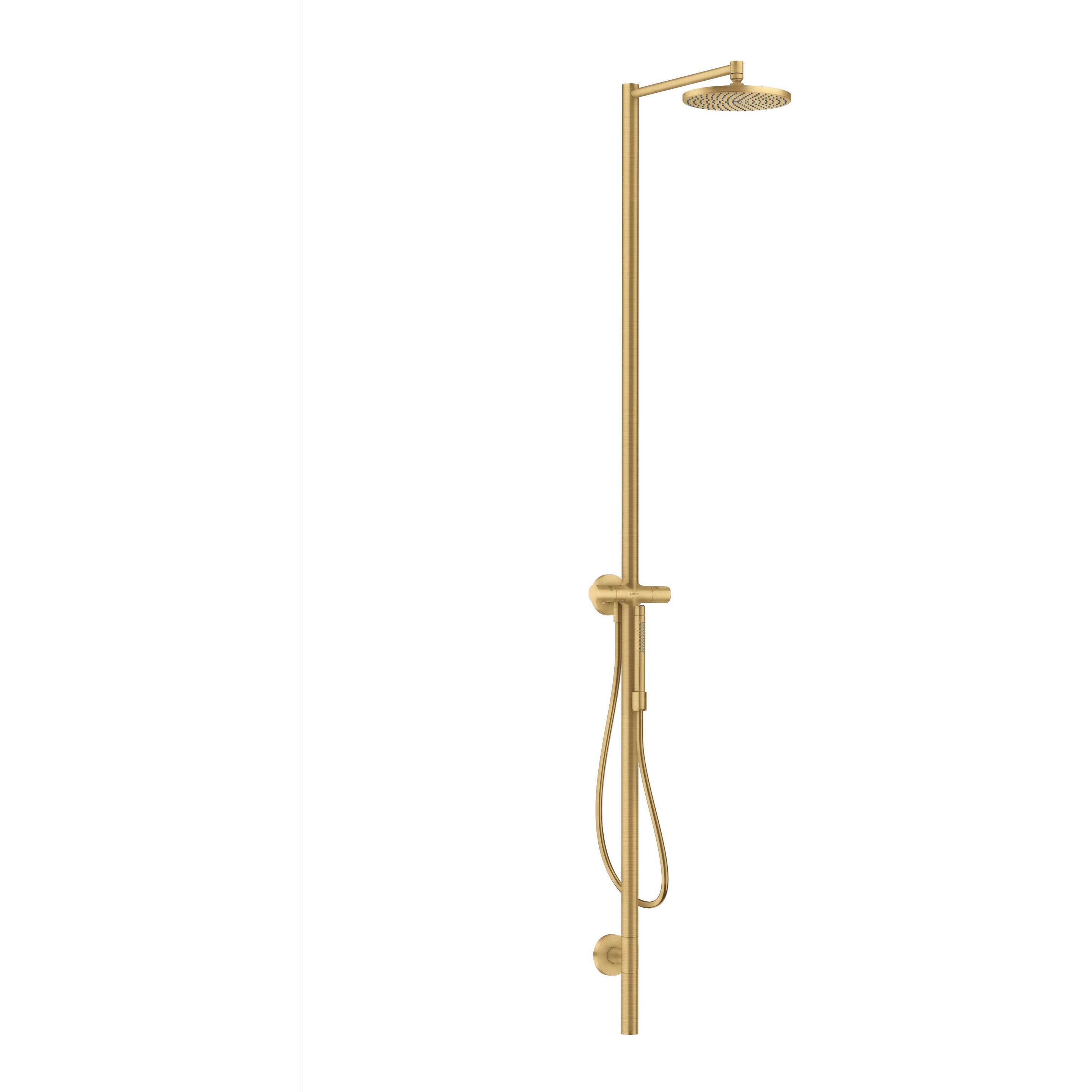 hansgrohe, Duschsystem, AXOR Starck Nature Duschsäule Set, mit Kopfbrause 240 1jet, Aufputzmontage