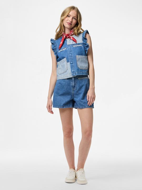 Produktbild Pieces PCFIE VOLANT PATCHWORK Jeansweste (M)