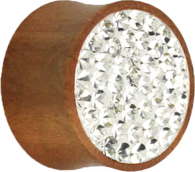Immagine prodotto Star Piercing Tappo svasato in legno di alburno con argento cristallino e strato protettivo epossidico (senza ottone, Organico)
