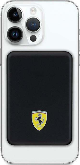 Actual product image Ferrari Powerbank FEPB5MNCAK 15W 5000mAh czarny/black Metal Logo MagSafe (5000 mAh, 15 W, 18.50 Wh)