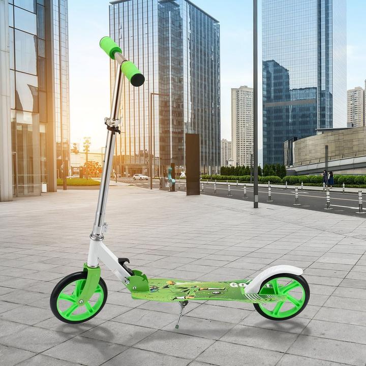 Produktbild Juskys Cityroller Scooter mit XXL Rädern, Fussständer Hinterradreibungsbremse