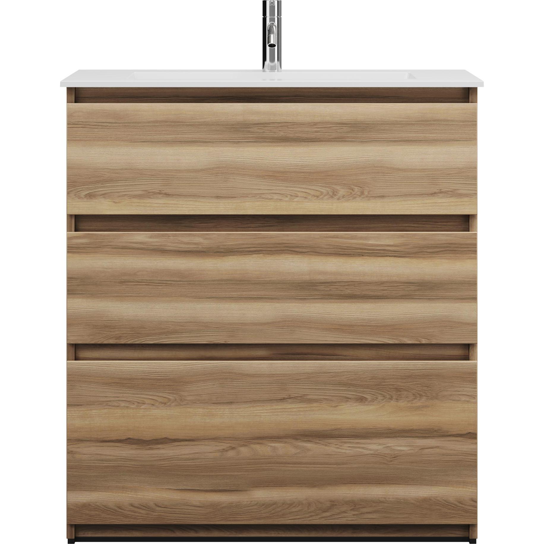 burgbad, Badmöbelset, Lin20 Mineralguss-Waschtisch Farbe Weiss Matt inklusive Waschtischunterschrank Tiefe 415mm 3