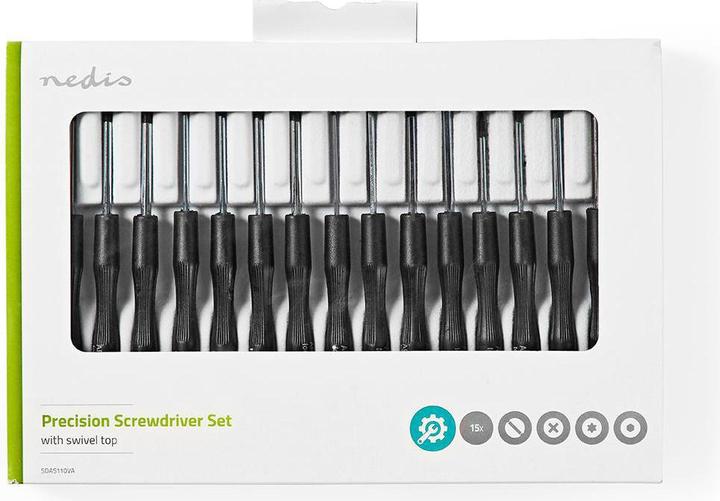 Actual product image Nedis Precision Screwdriver Set | 3x PH / 4x Flat / 4x Hex / 4x Tx (Port, Torx (TX), hexagon, Cross recess)