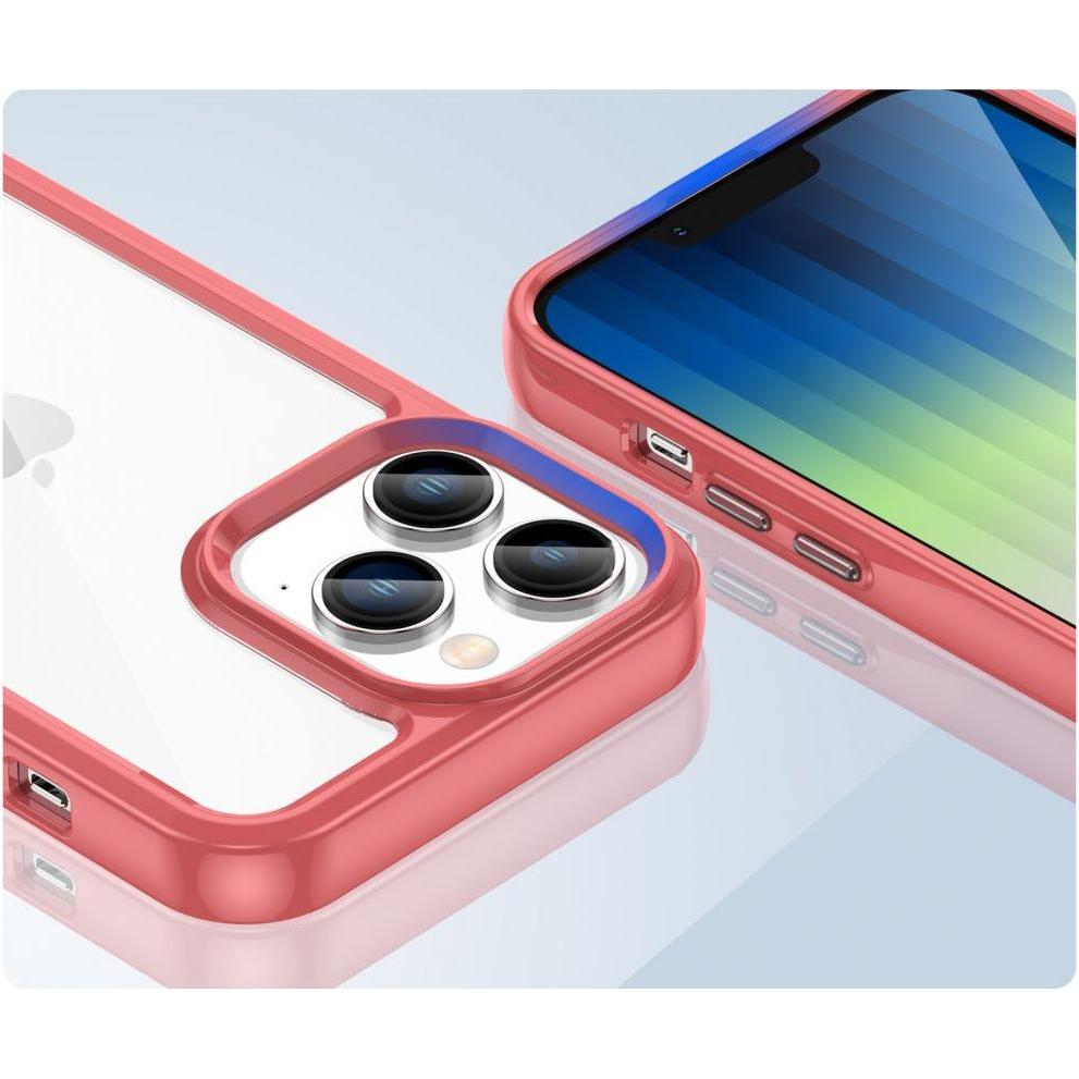 Thumbnail - Hurtel Outer Space Case iPhone 14 Pro Max hard cover with a gel frame red (Apple iPhone 14 Pro Max), Smartphone Hülle, R...