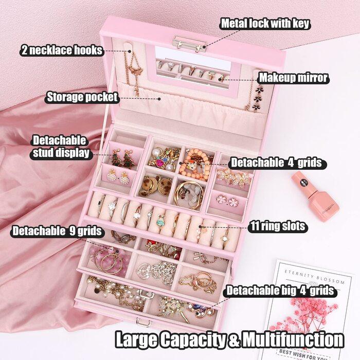 Produktbild Only-Bags.Store Schmuckkästchen, Schmuckkästchen mit Schubladen, PU-Leder-Schmuckkästchen Schmuckkästchen Grosser